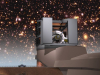 A simulated night sky provides a background for the LSST facilities building on Cerro PachÃ³n. The LSST will carry out a deep, ten-year imaging survey in six broad optical bands over the main survey area of 18, 000 square degrees.